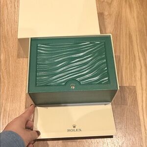 Rolex Green and Cream Presentation Box
